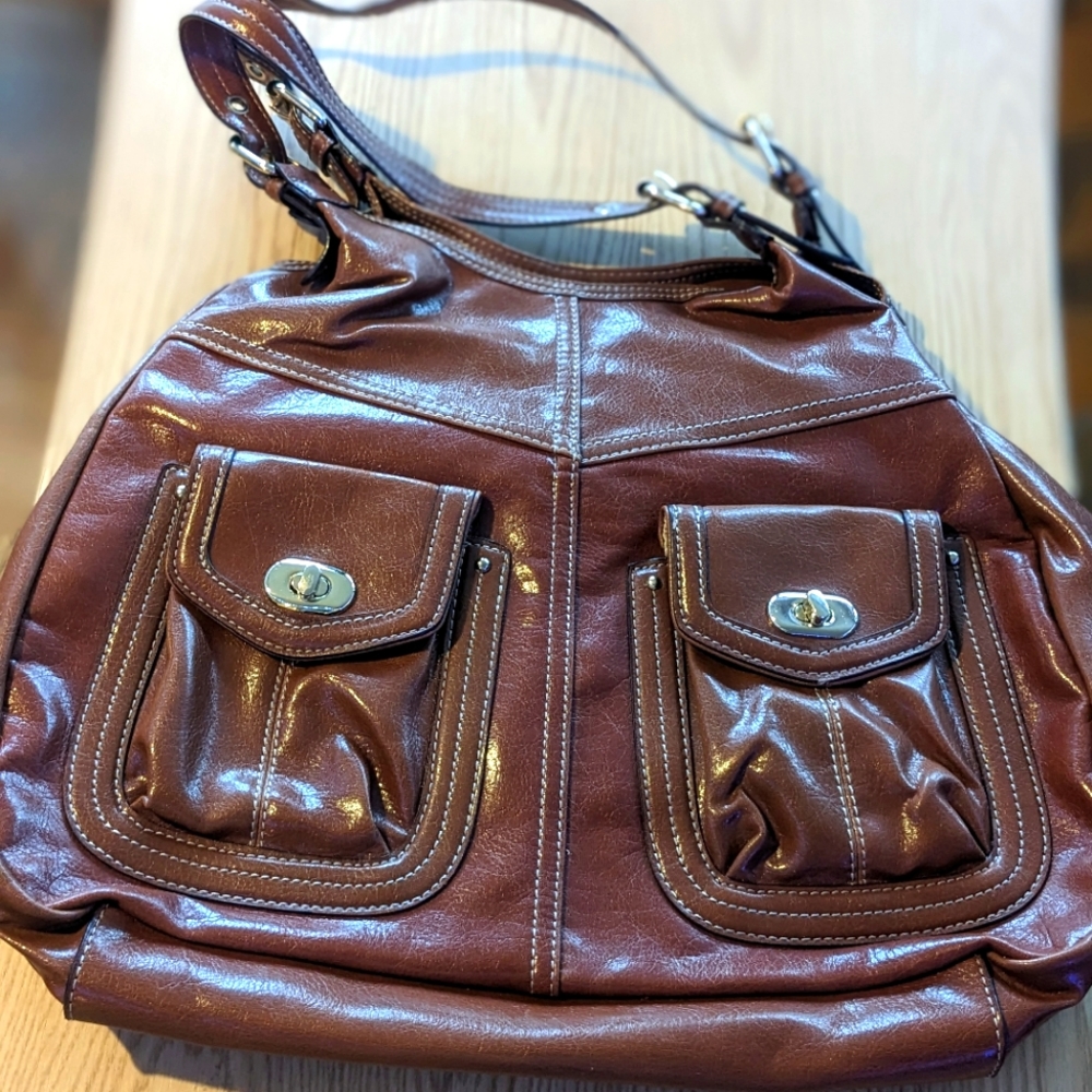 Brown Nine West shoulder bag with mini coin purse